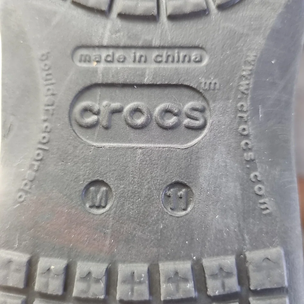 Mens CROCS Loafers Crocs Lock Slip On Work Shoes Black Size 11 Tummler